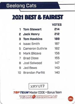2022 AFL TeamCoach - Best & Fairest Gold #BF-07 Tom Stewart Back